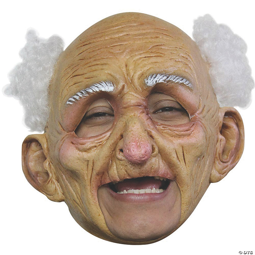Adults Deluxe Chinless Old Man Mask Image