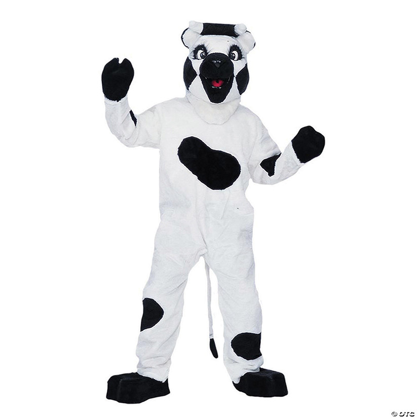 Adult's Deluxe Complete Cow Mascot Costume Image
