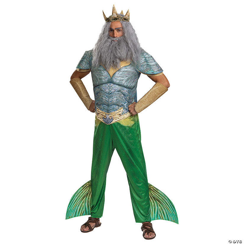 Adults Deluxe Disney's The Little Mermaid King Triton Costume Image