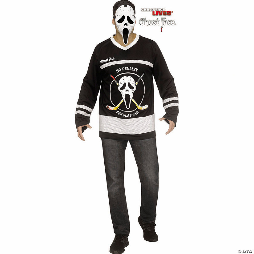 Adults Deluxe Ghost Face&amp;#174; Hockey Mask Costume - One Size Image