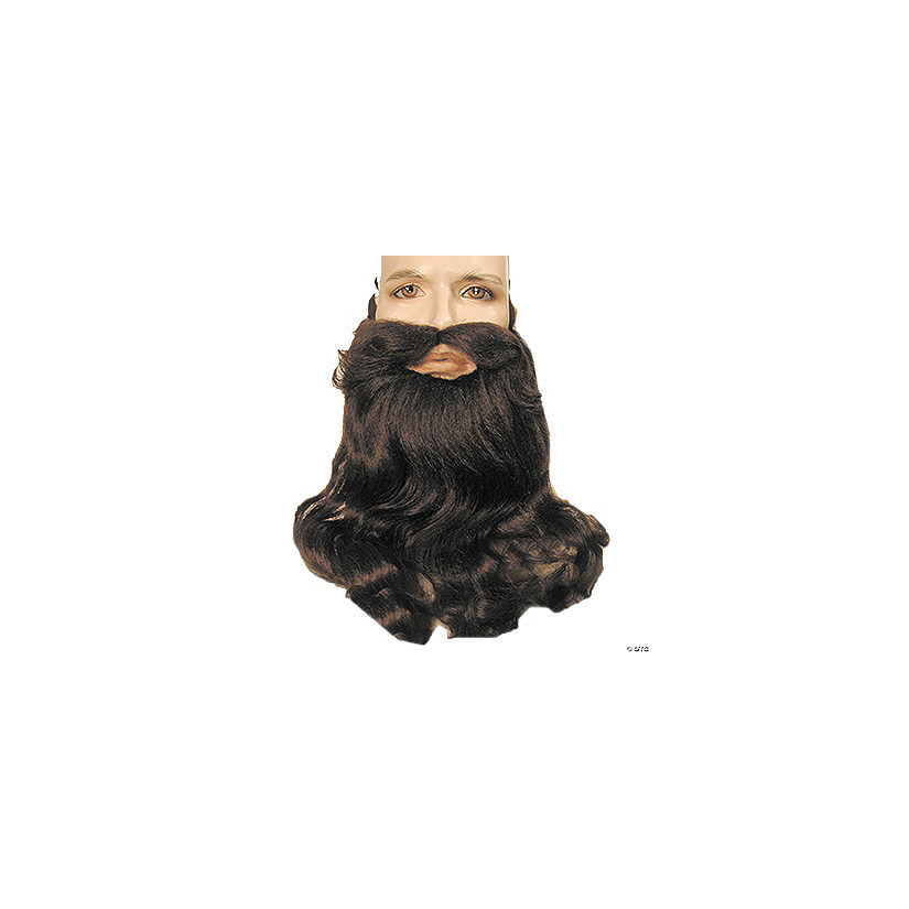 Adults Deluxe Long Beard &amp; Mustache Set Image