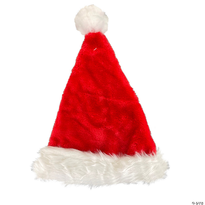 Adults Deluxe Plush Santa Hat Image