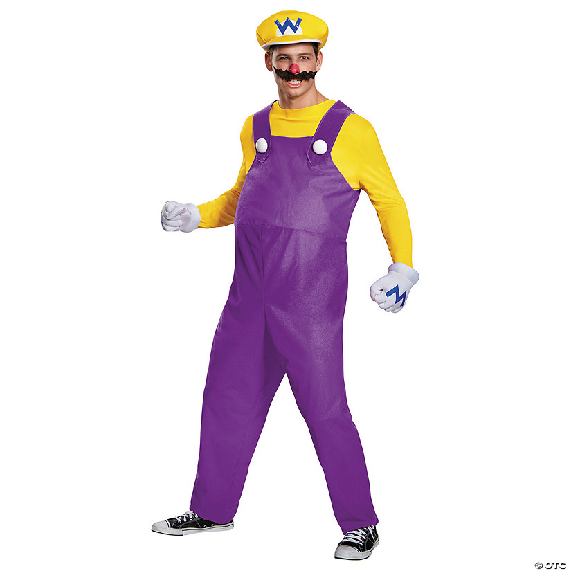 Adults Deluxe Super Mario Bros.&#8482; Wario Costume Image