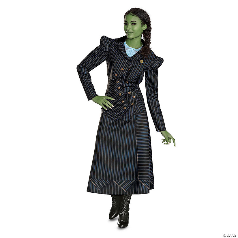 Adults Deluxe Wicked&amp;#8482; Elphaba Shiz University Dress Costume Image
