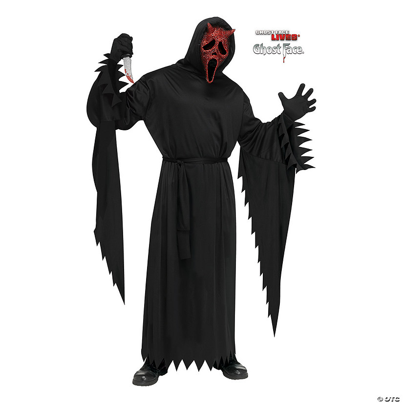 Adults Devil Face Bling Halloween Costume Image