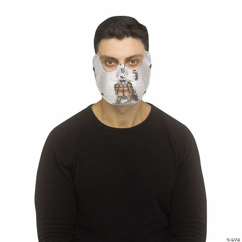 Adults Disco Bling Retraint Plastic Mask Image