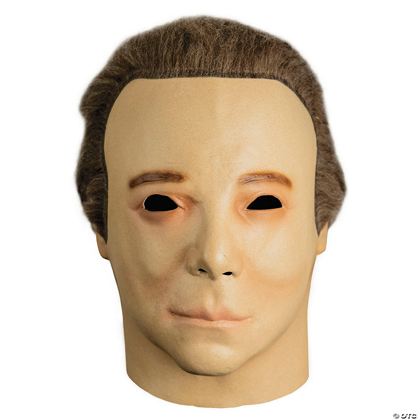 Adults Don Post Studios&#8482; 1975 Overhead Face Mask with Brown Hair - One Size Image