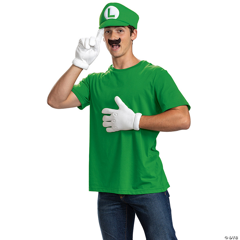 Adults Elevated Super Mario Bros&amp;#8482; Luigi Costume Accessory Kit Image