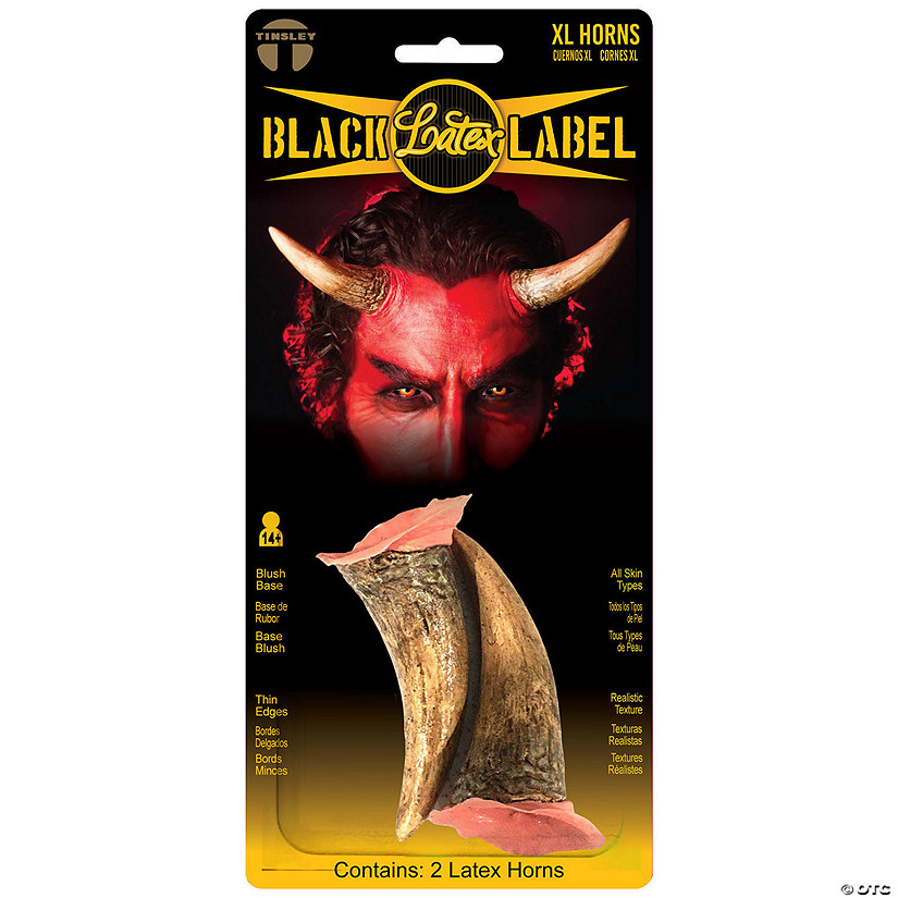 Adults Extra Large Prosthetic Pair of Latex Devil Horns Image