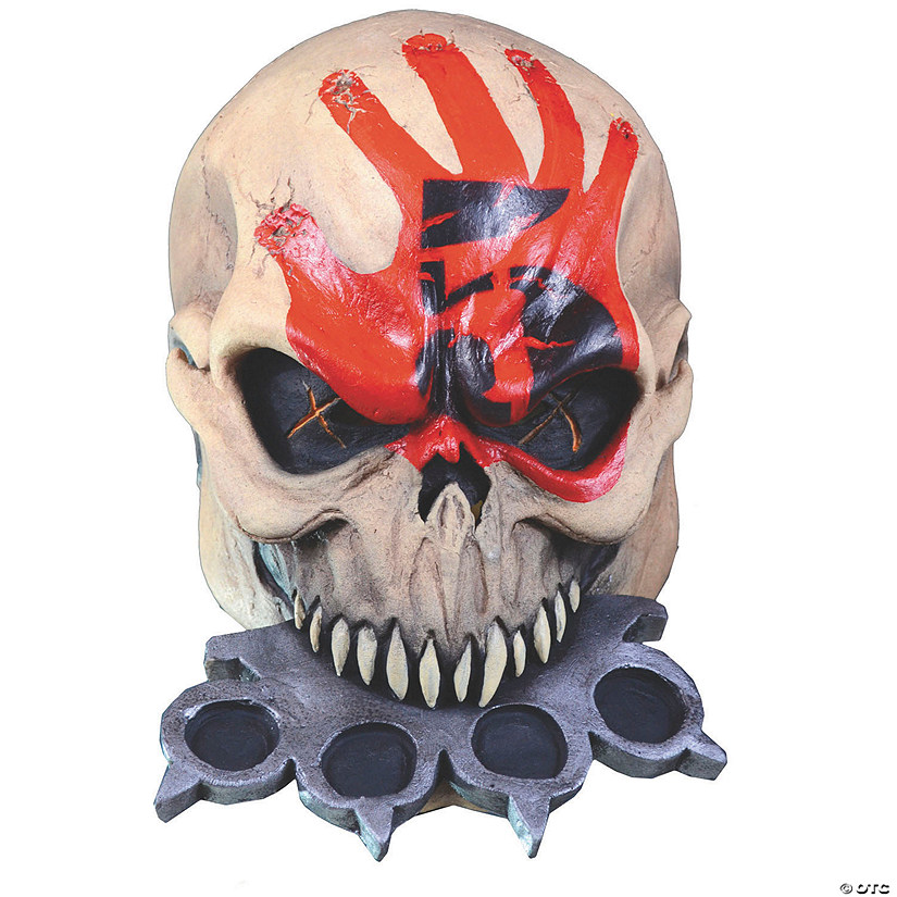 Adults Five Finger Death Punch Knucklehead Latex Mask - One Size Image