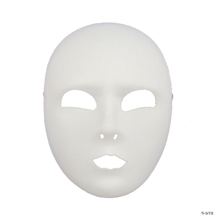 Adults Full Face White Mask Image