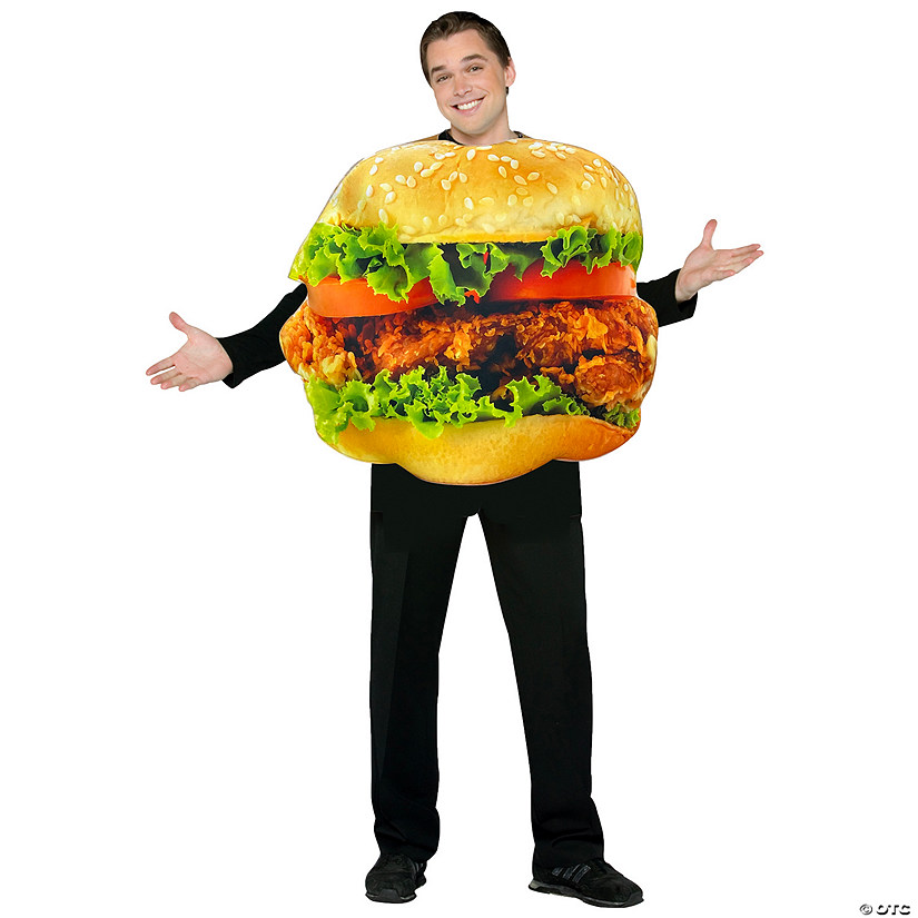 Adults Get Real Chicken Sandwich Costume Image