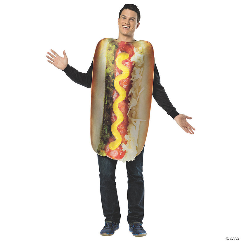 Adults Get Real Loaded Hot Dog Costume Image