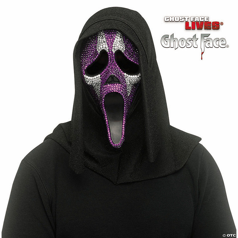 Adults Ghost Face&amp;#174; Bling Jester Full Face Mask Image