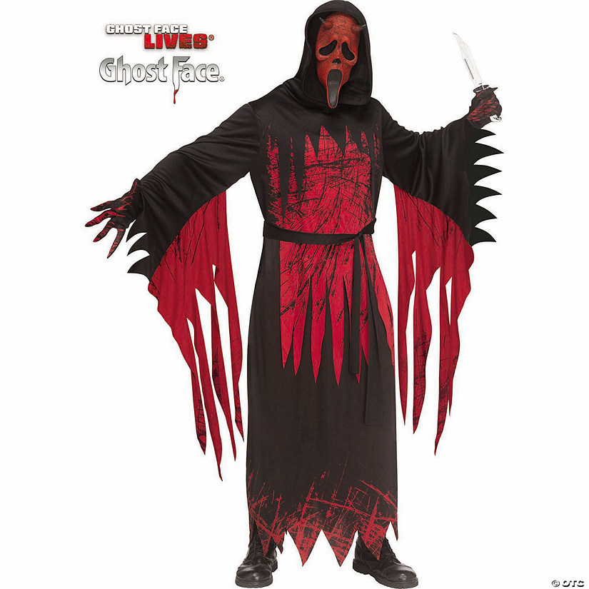 Adults Ghost Face&amp;#174; Red Aged Devil Face Costume - One Size Image