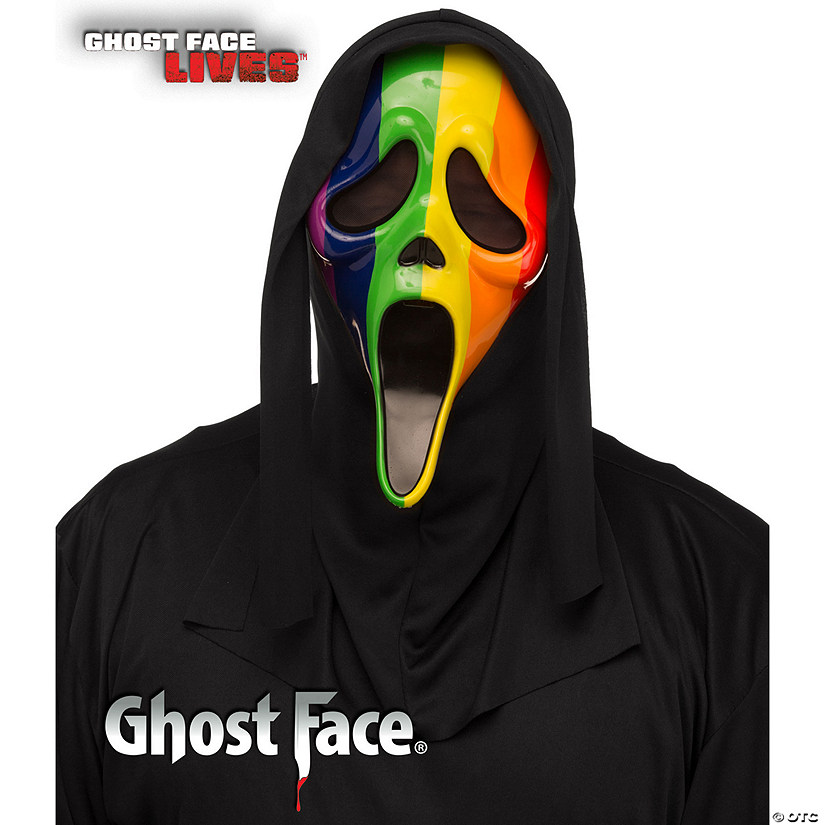 Adults Ghost Face<sup>&#174;</sup> Rainbow Pride Full Mask Image