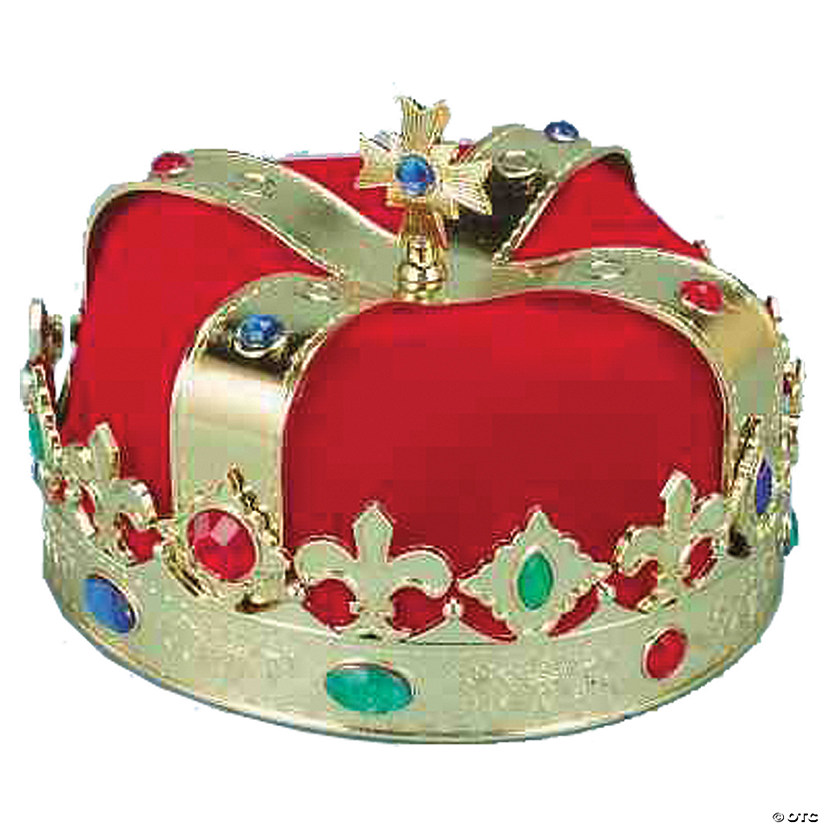 Adults Gold Crown with Stones & Red Turban Image