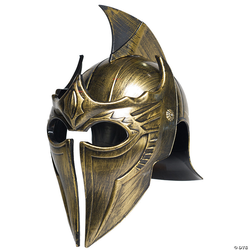 Adults Gold Gladiator Helmet with Pointed Top Crest Image