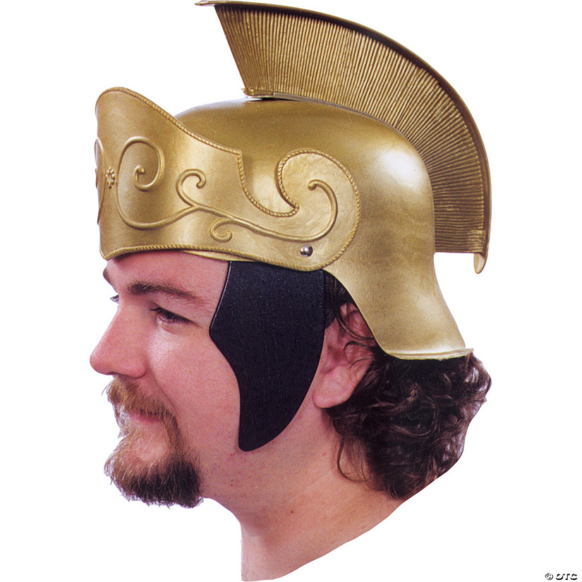 Adults Gold Roman Helmet with Gold Crest Image