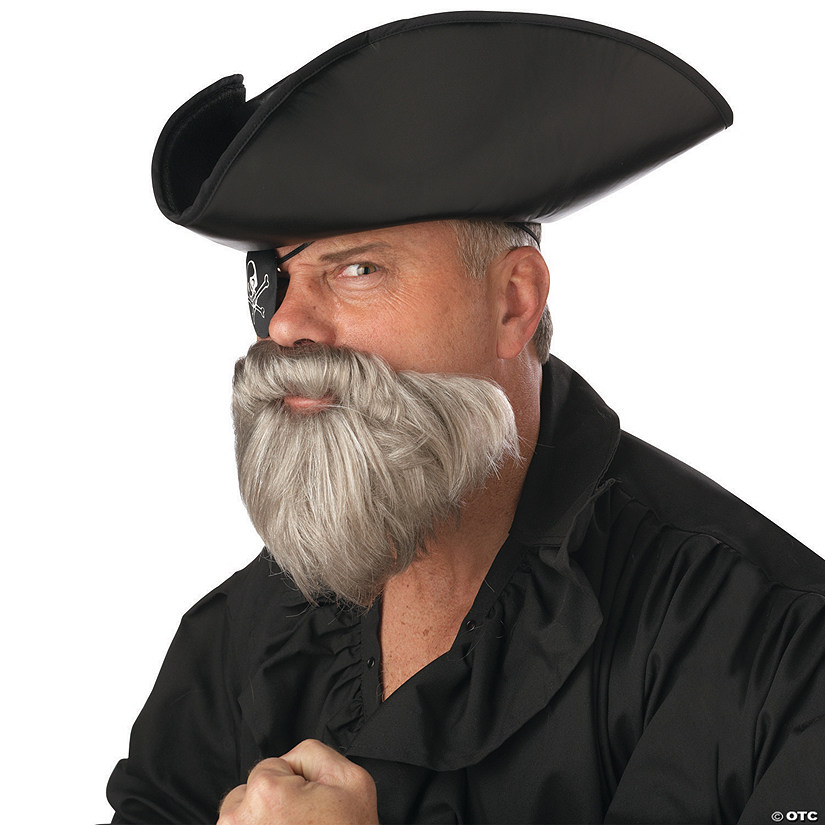 Adult's Gray Captain's Beard & Mustache Image