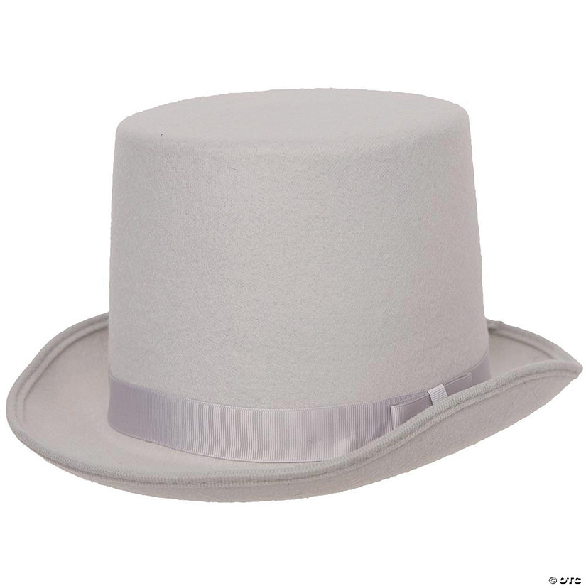 Adult's Gray Felt Top Hat Image