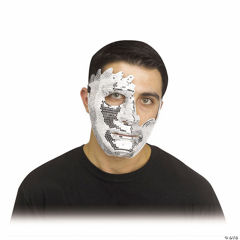 Adults Halloween Mirror Pieces Cracked Half Mask Image