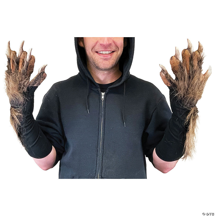 Adult's Halloween Werewolf Hands Image