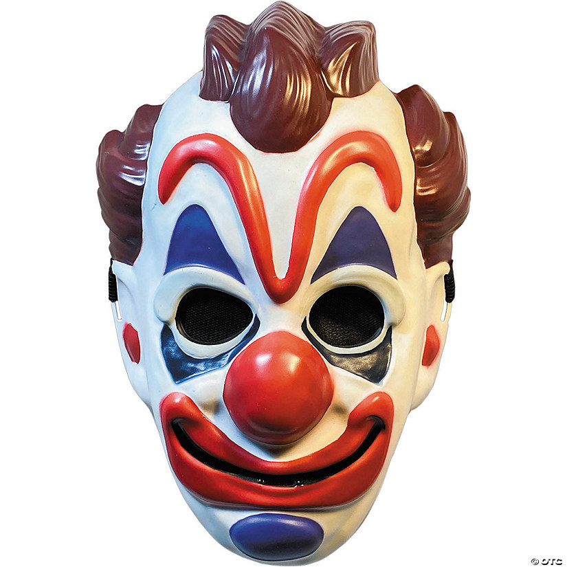 Adults Haunt&#8482; Clown Injection Plastic Half Mask - One Size Image