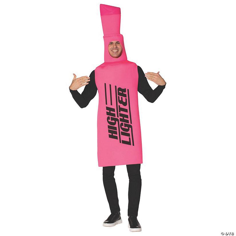 Adults Highlighter Costume Pink Halloween Express