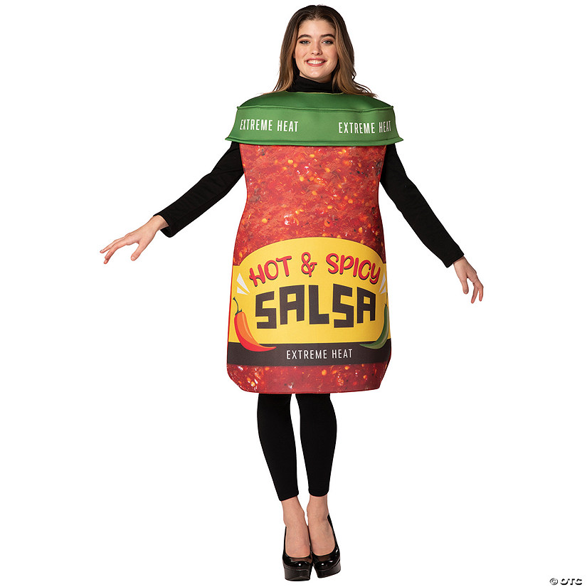 Adults Hot & Spicy Salsa Jar Costume - One Size Image