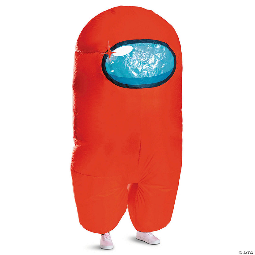 Adults Inflatable Among Us&amp;#8482; Red Imposter Costume - One Size Image