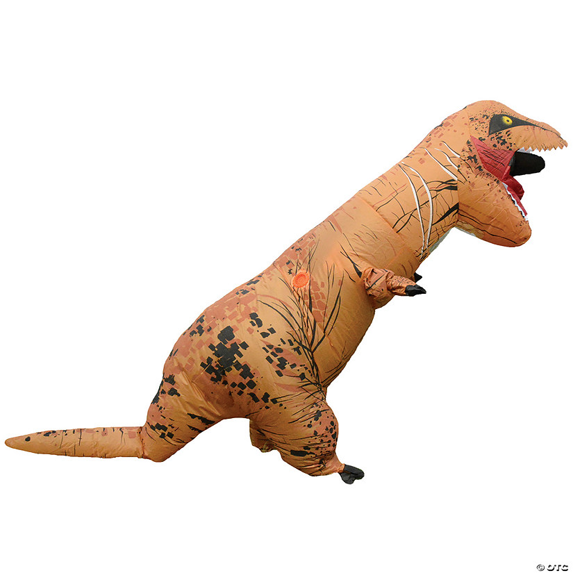 Adult's Inflatable Brown T-Rex Costume Image