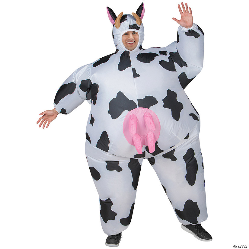 Adult's Inflatable Cow Costume Image