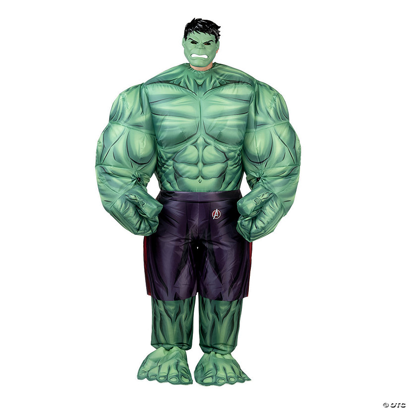 Adults Inflatable Marvel Hulk Jumpsuit Costume - One Size Image