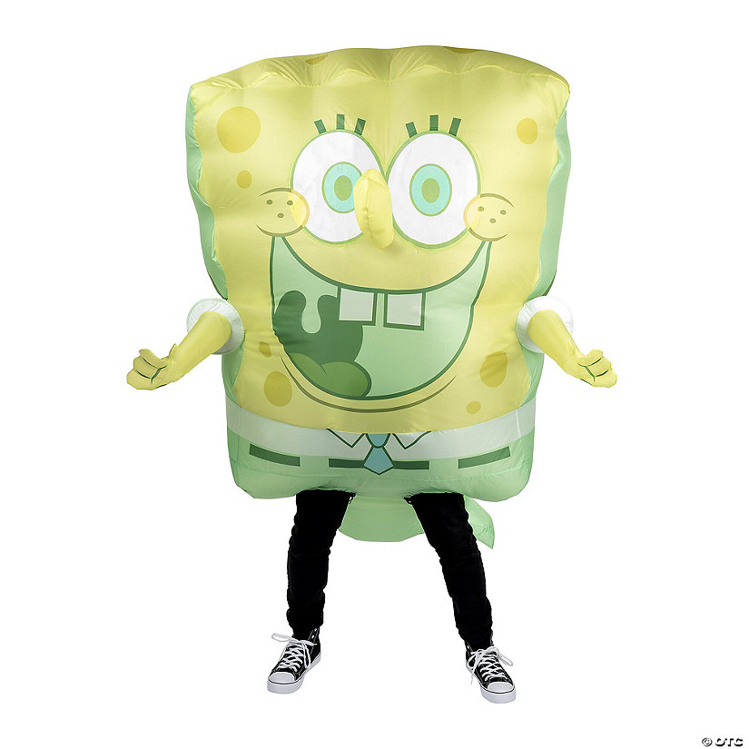 Adults Inflatable SpongeBob SquarePants&amp;#8482; SpongeBob Jumpsuit Costume - One Size Image