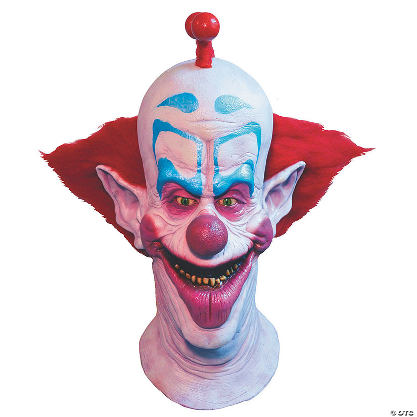 Adults Killer Klowns From Outer Space Slim Overhead Latex Mask with Hair - One Size Image