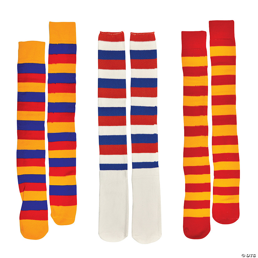 Adults Knee-High Clown Socks Image