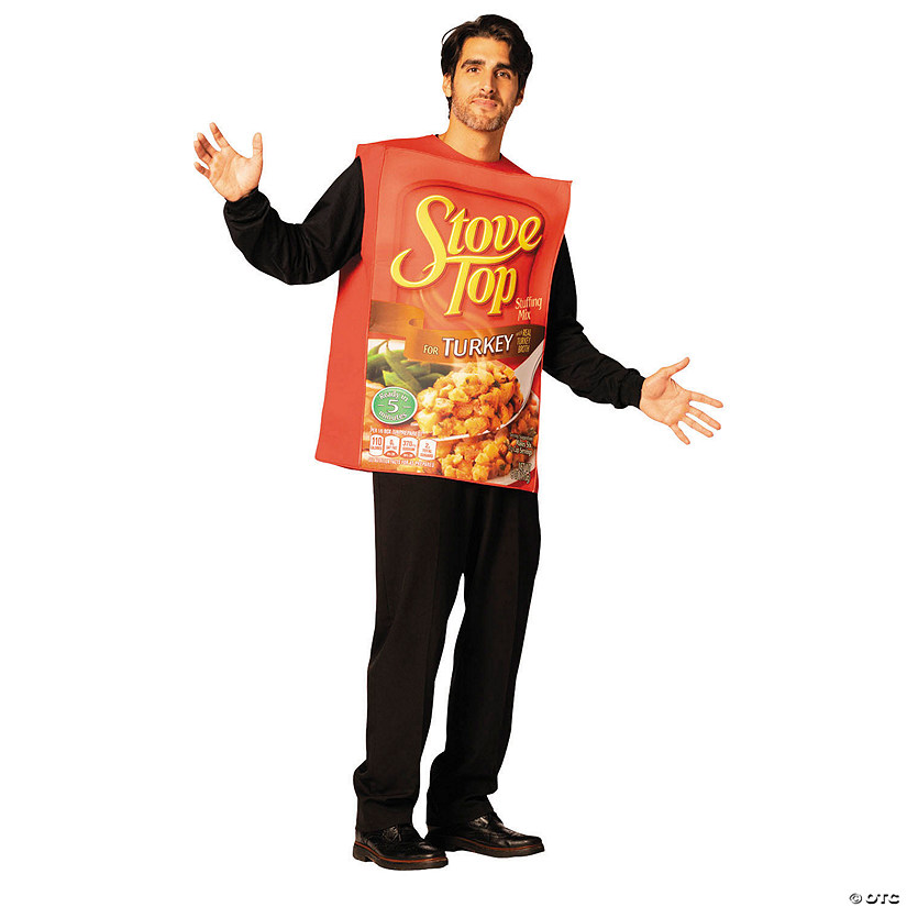 Adults Kraft&amp;#174; Stove Top Turkey Stuffing Mix Box Tunic Costume - One Size Image