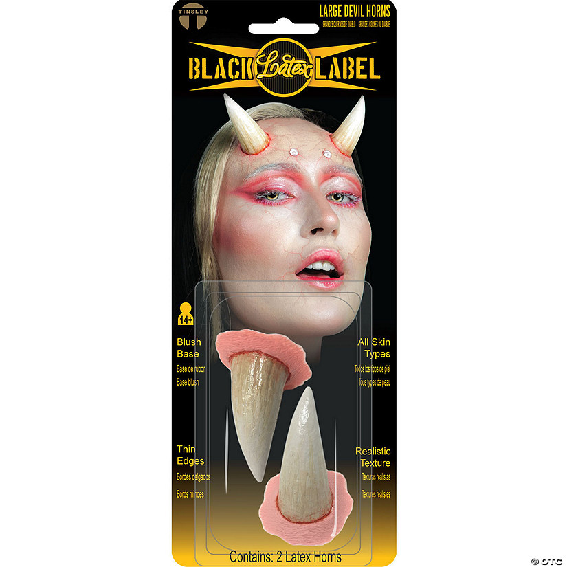 Adults Large Prosthetic Pair of Latex Devil Horns Image