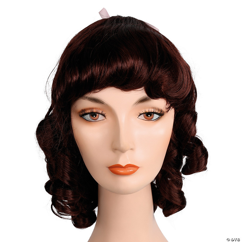 Adults Little Women Ringlets with Bangs Wig - Dark Auburn 33 ...