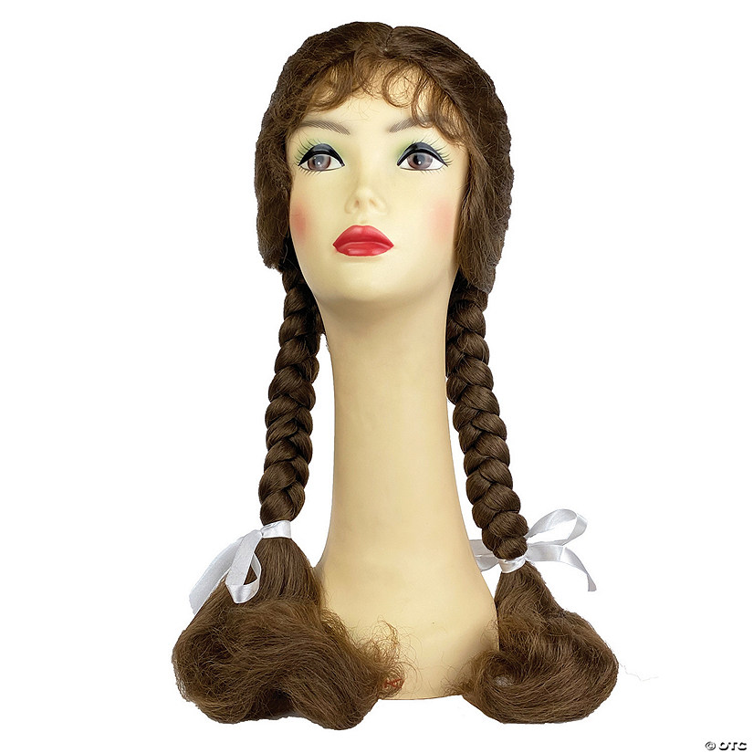 Adults Long-Haired Double French-Braided Wig with Bangs Image