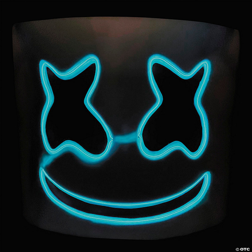 Adults Marshmello Light-Up EL Wire Half Mask Image
