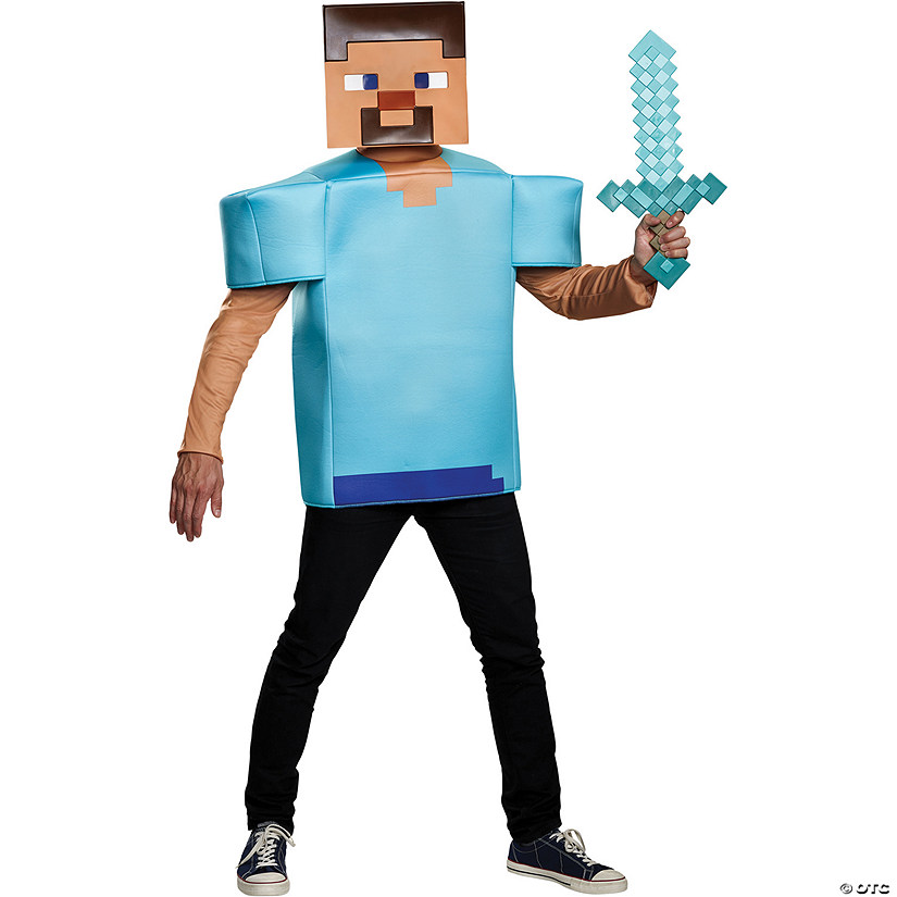 Adults Minecraft Steve Costume Image