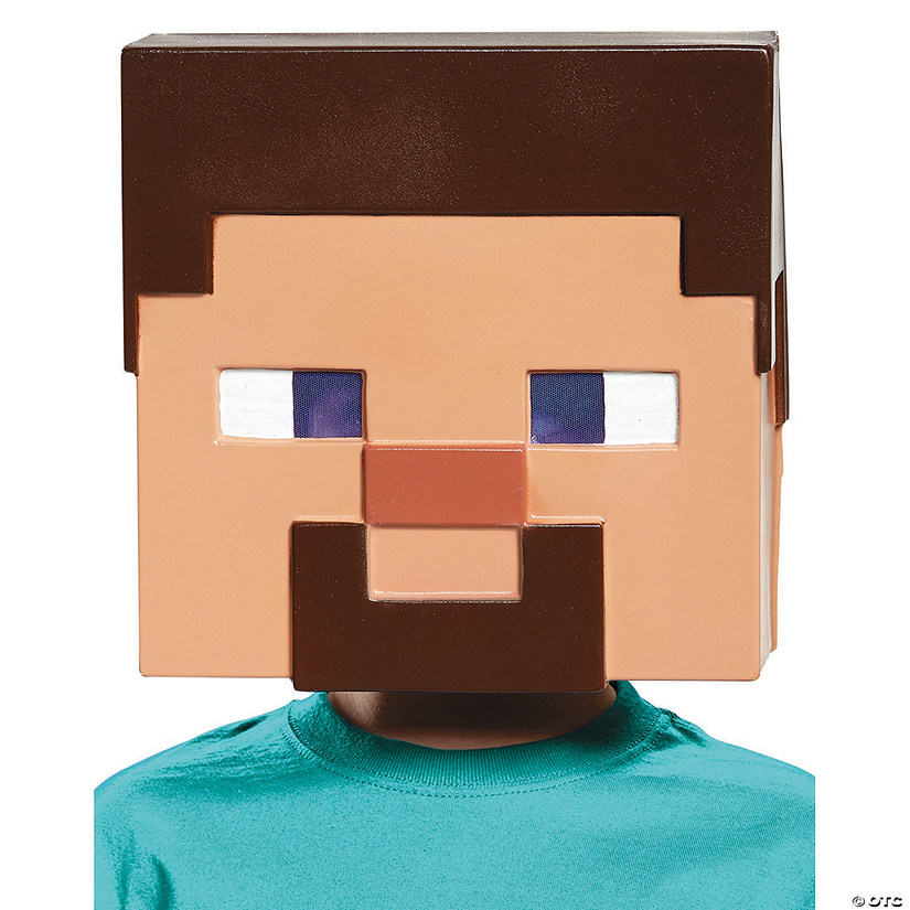 Adult's Minecraft Steve Vacuform Mask Image