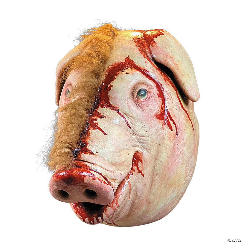 Adults Motel Hell&amp;#8482; Pig Overhead Latex Mask - One Size Image