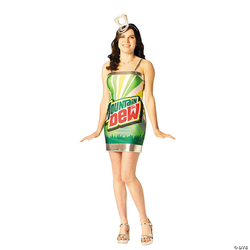 Adults Mountain Dew&amp;#8482; Can Dress Costume Image