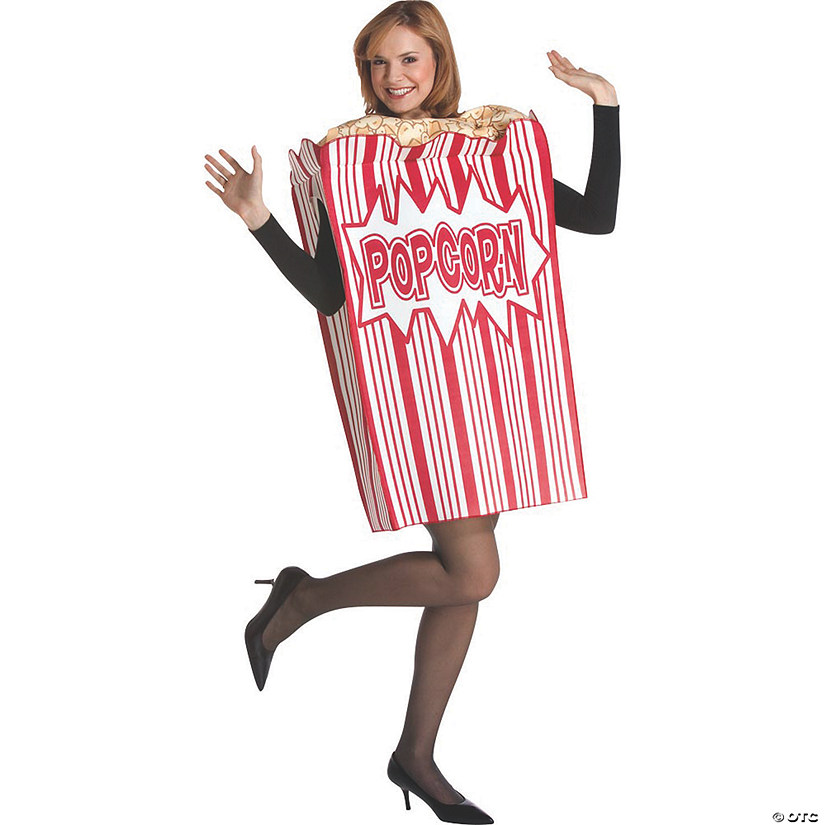Adults Movie Night Popcorn Costume - Standard Image