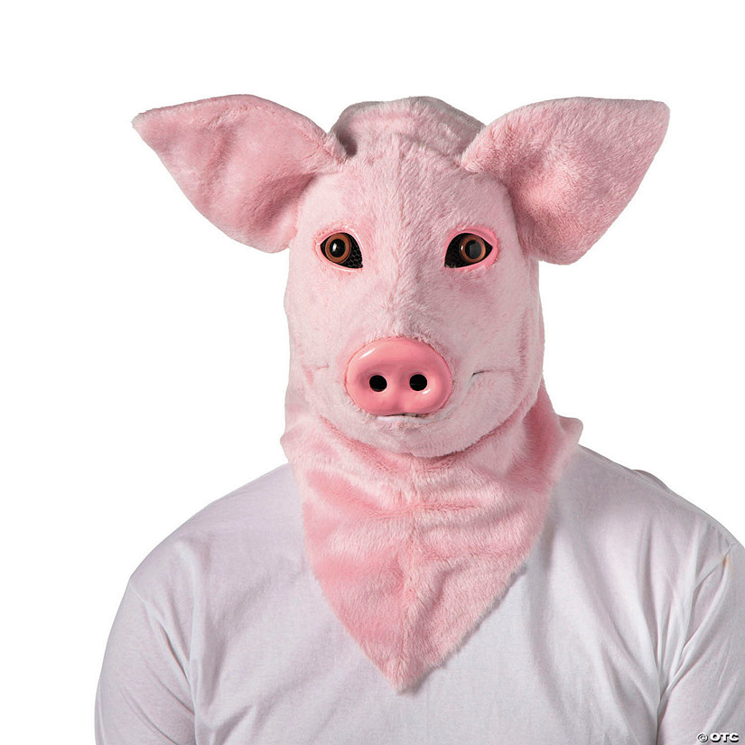Adults Pig Moving Mouth Overhead Mask - One Size Image