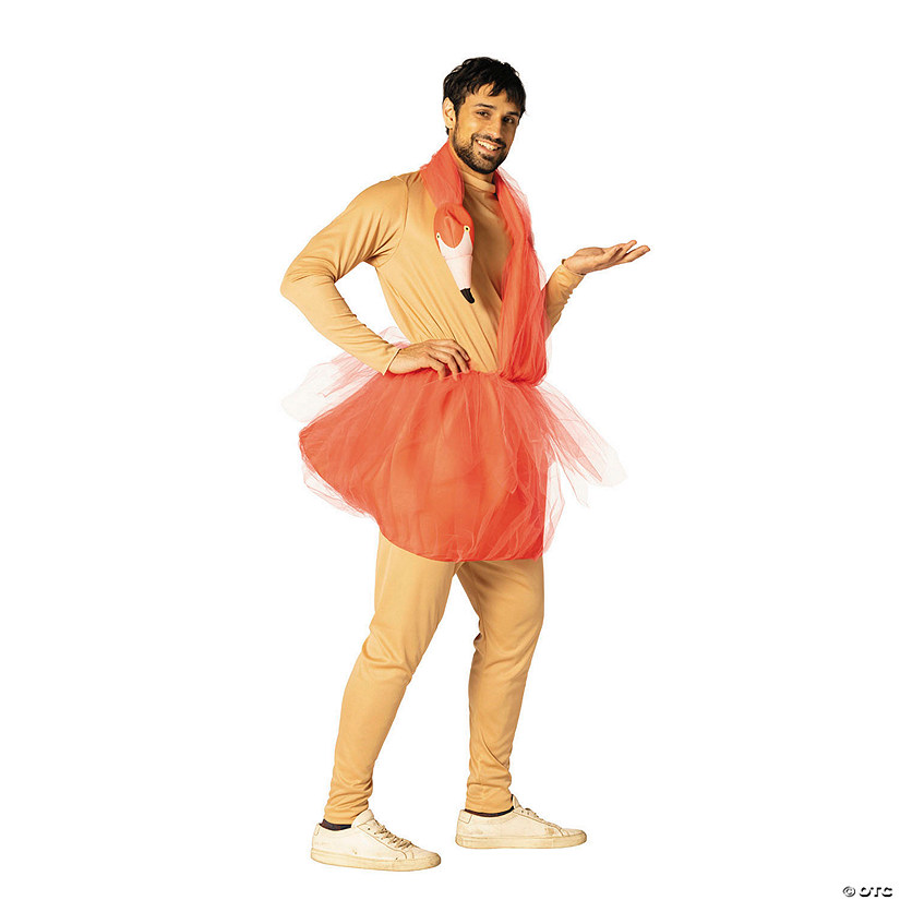 Adults Pink Flamingo Foam Costume Image