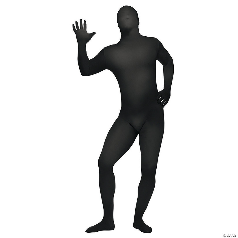 Adult's Plus Size Black Skin Suit Costume Image